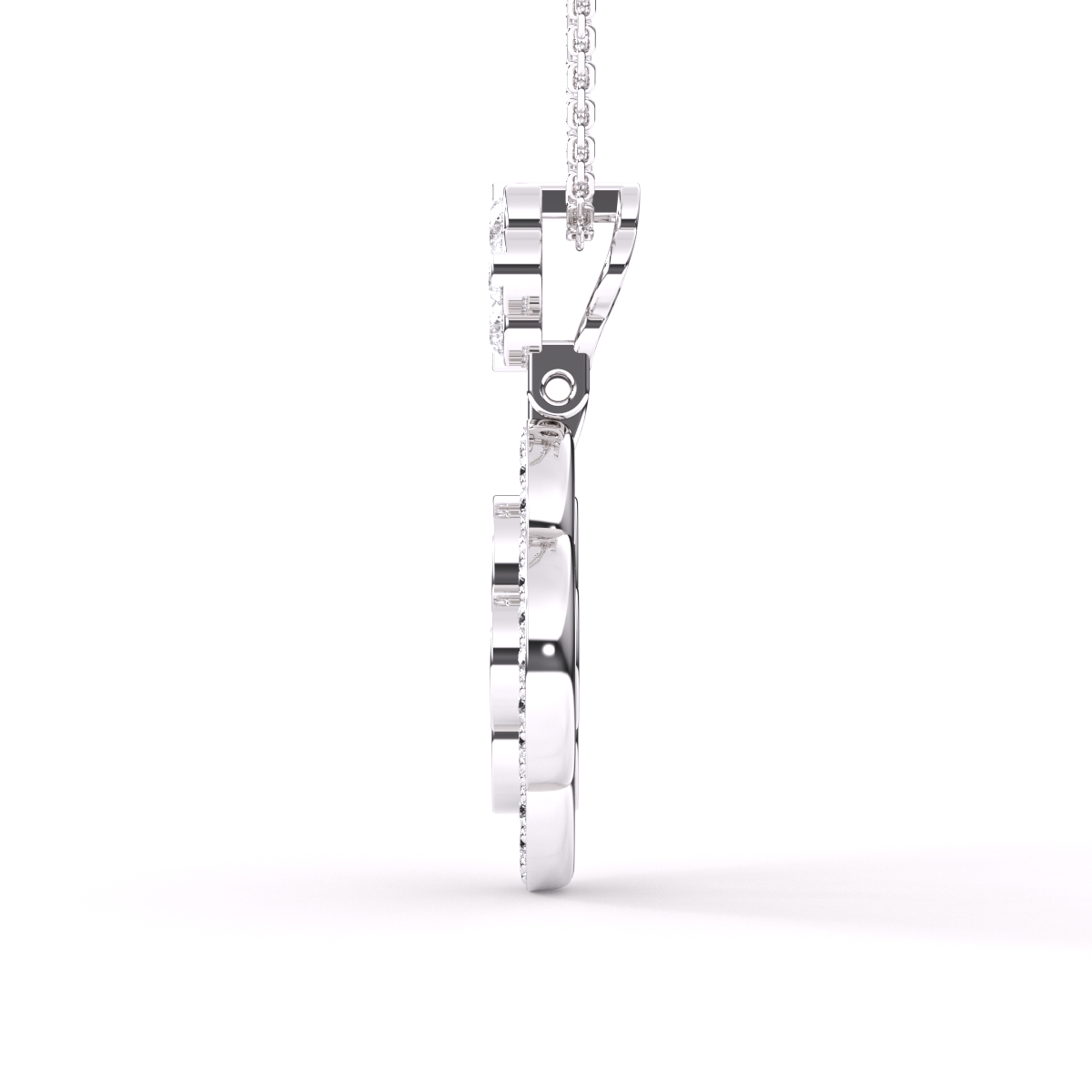 Fancy Lab Grown Diamond Gril Pendant